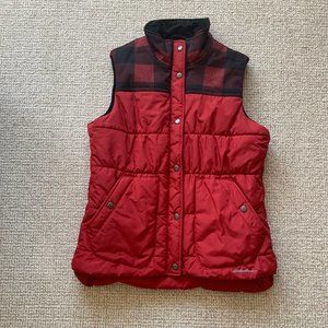 Women's Red Puffer Vest